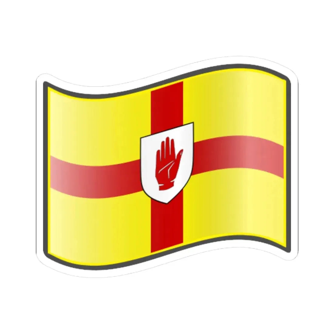 Nuvola Ulster flag (Ireland) STICKER Vinyl Kiss-Cut Decal 3 Inch White - The Sticker Space