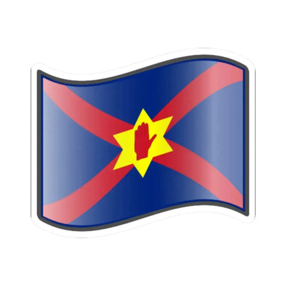 Nuvola Ulster Nation flag (Ireland) STICKER Vinyl Kiss-Cut Decal 2 Inch White - The Sticker Space