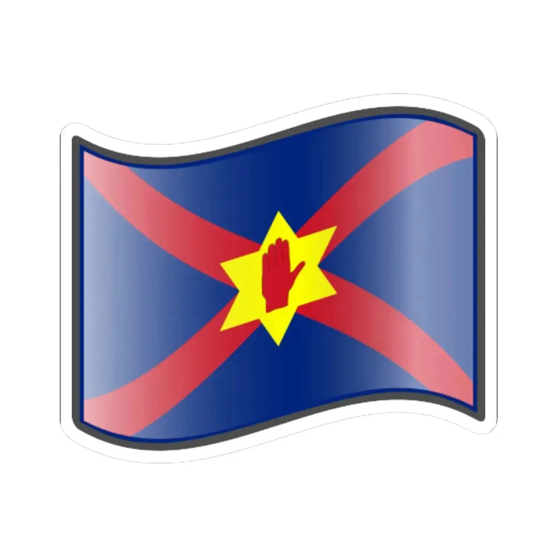 Nuvola Ulster Nation flag (Ireland) STICKER Vinyl Kiss-Cut Decal 4 Inch White - The Sticker Space