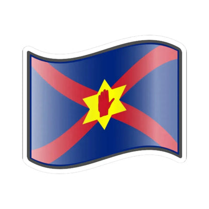 Nuvola Ulster Nation flag (Ireland) STICKER Vinyl Kiss-Cut Decal 4 Inch White - The Sticker Space