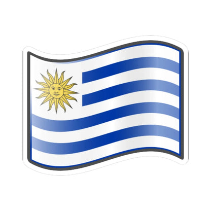 Nuvola Uruguayan flag (Uruguay) STICKER Vinyl Kiss-Cut Decal 4 Inch White - The Sticker Space