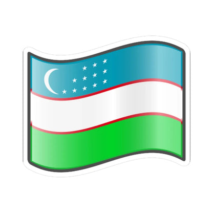 Nuvola Uzbek flag (Uzbekistan) STICKER Vinyl Kiss-Cut Decal 6 Inch White - The Sticker Space