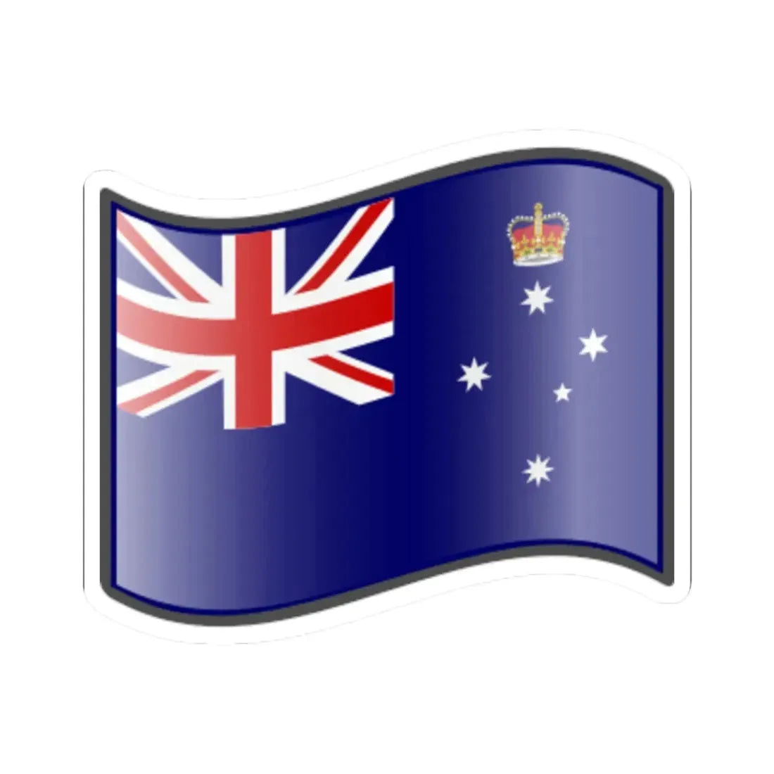 Nuvola Victorian flag (Australia) STICKER Vinyl Kiss-Cut Decal 3 Inch White - The Sticker Space