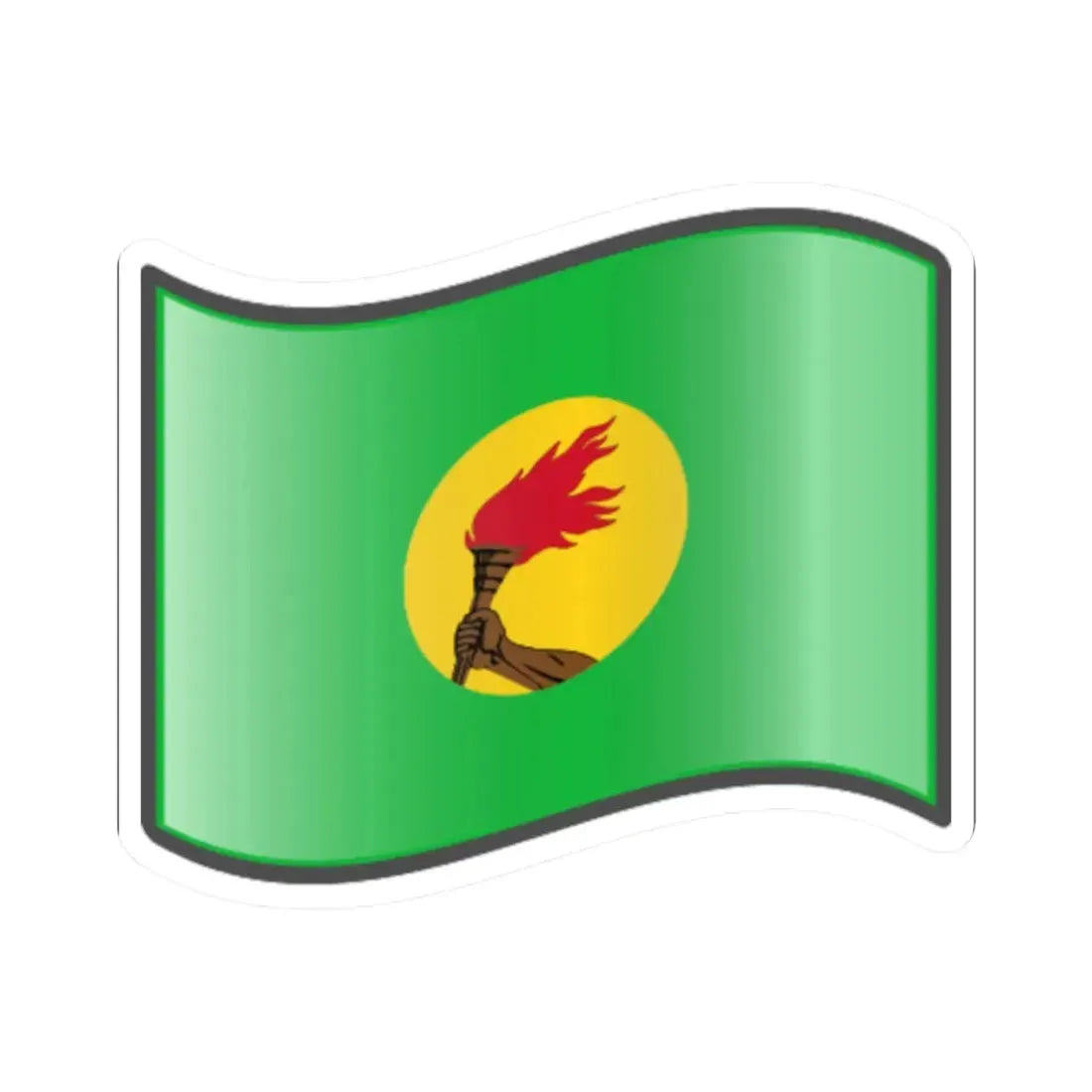 Nuvola Zaire flag (Congo) STICKER Vinyl Kiss-Cut Decal 2 Inch White - The Sticker Space