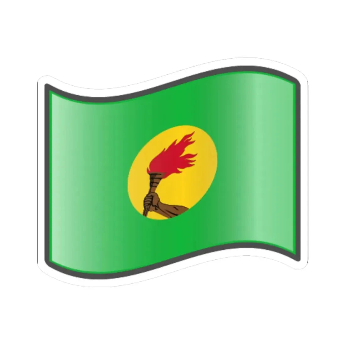 Nuvola Zaire flag (Congo) STICKER Vinyl Kiss-Cut Decal 6 Inch White - The Sticker Space