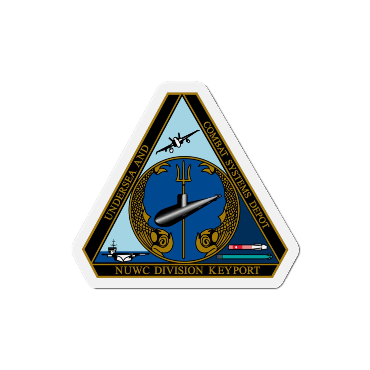 NUWC Division Keyport Naval Undersea Warfare Center (U.S. Navy) Die-Cut Magnet-3" x 3"-The Sticker Space