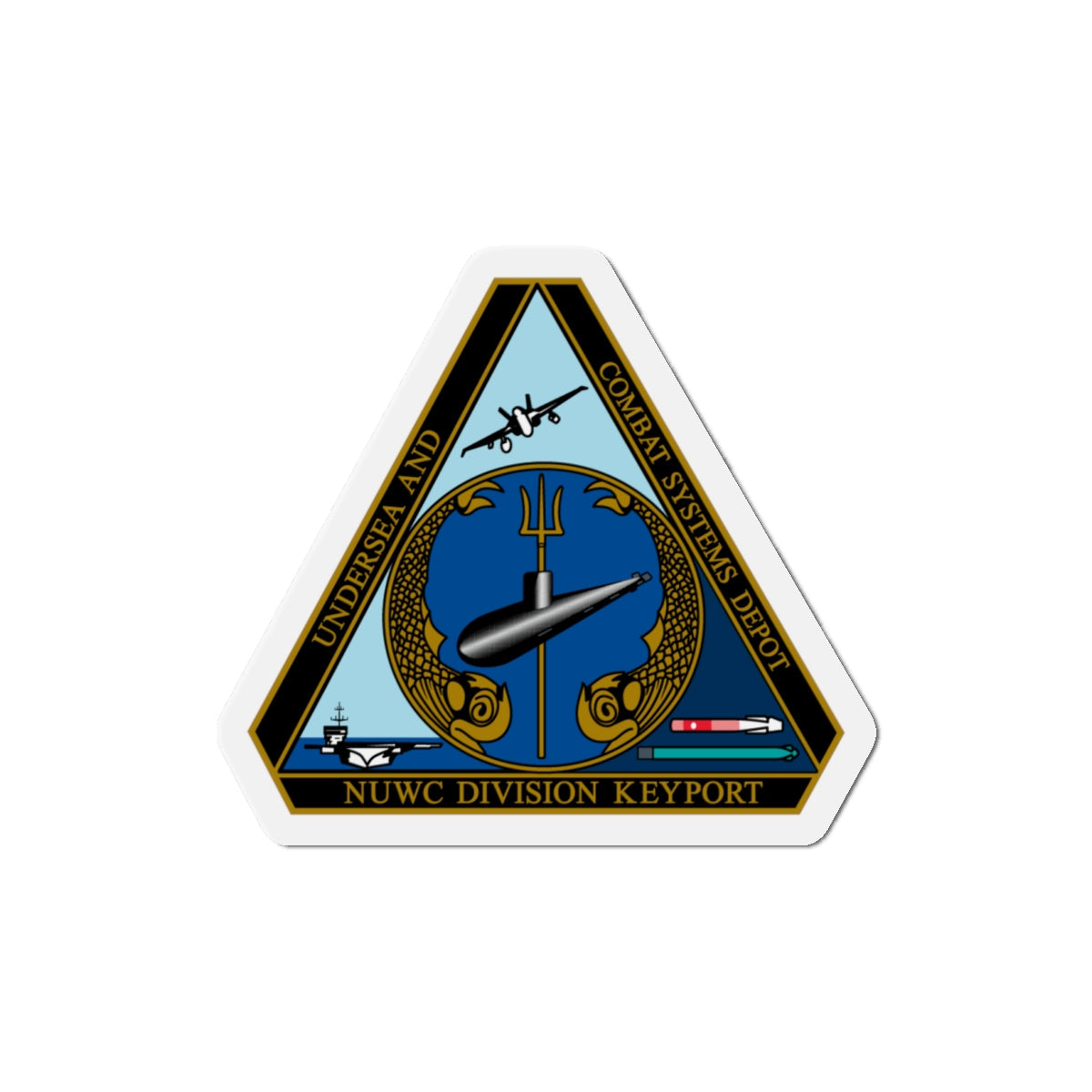 NUWC Division Keyport Naval Undersea Warfare Center (U.S. Navy) Die-Cut Magnet-4" x 4"-The Sticker Space