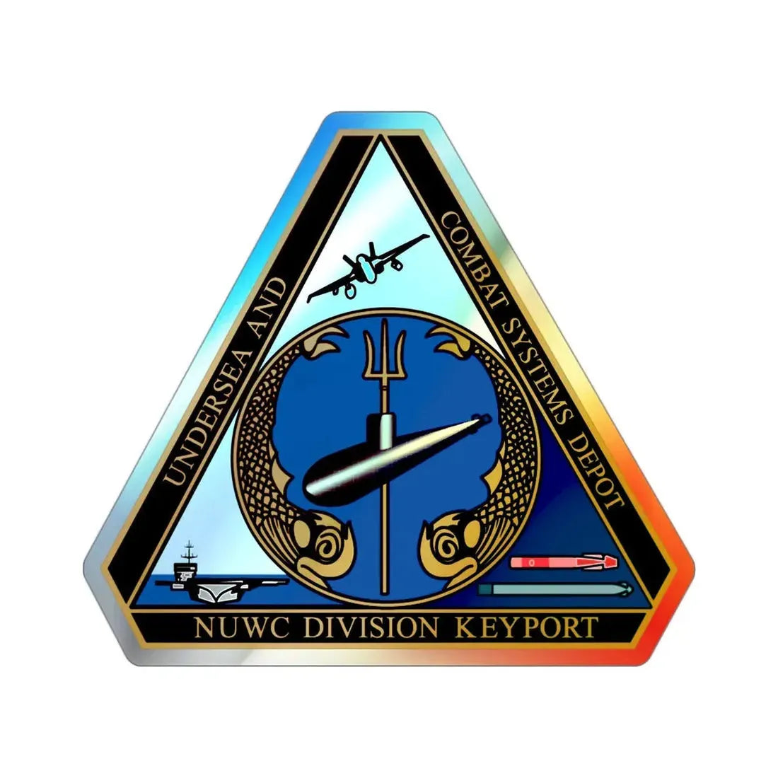 NUWC Division Keyport Naval Undersea Warfare Center (U.S. Navy) Holographic STICKER Die-Cut Vinyl Decal - The Sticker Space