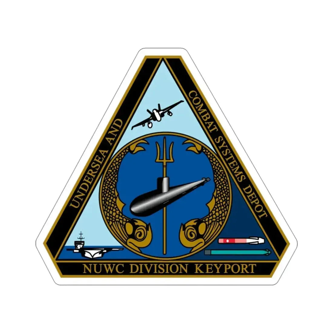 NUWC Division Keyport Naval Undersea Warfare Center (U.S. Navy) STICKER Vinyl Die-Cut Decal 4 Inch - The Sticker Space
