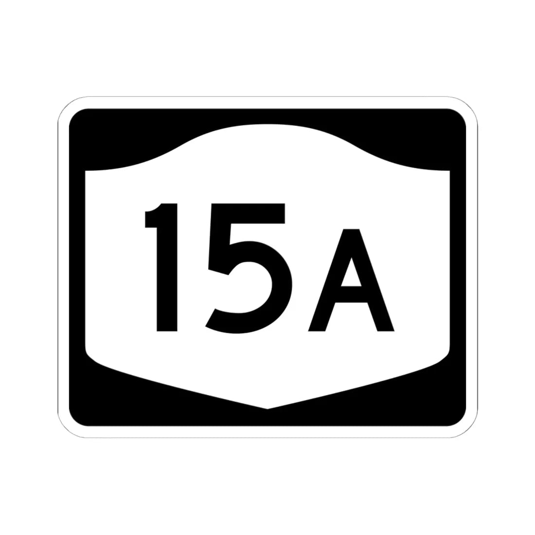 NY-15A (New York) (Road Sign) STICKER Vinyl Kiss-Cut Decal 6 Inch White - The Sticker Space