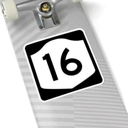 NY-16 (New York) (Road Sign) STICKER Vinyl Kiss-Cut Decal - The Sticker Space