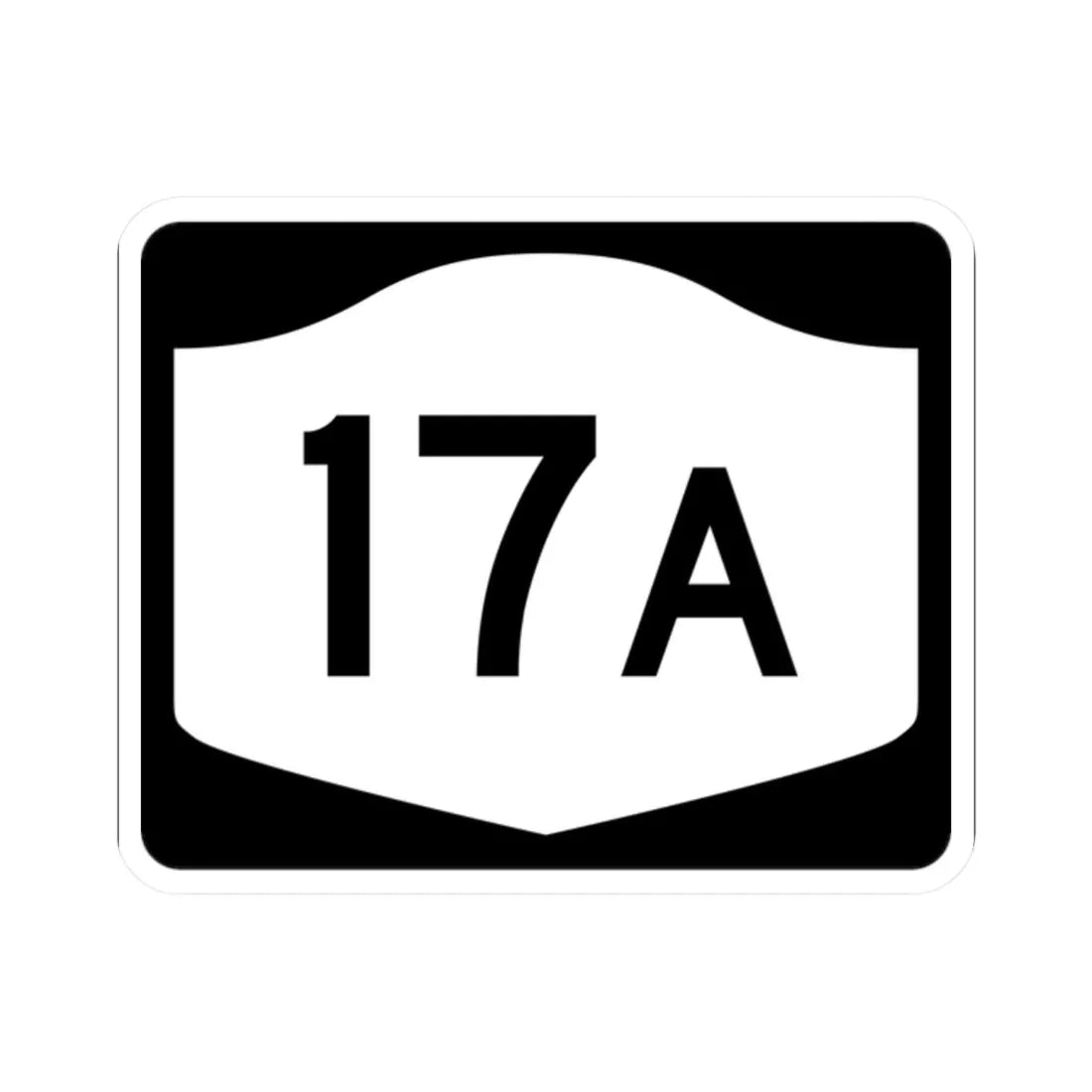 NY-17A (New York) (Road Sign) STICKER Vinyl Kiss-Cut Decal 2 Inch White - The Sticker Space