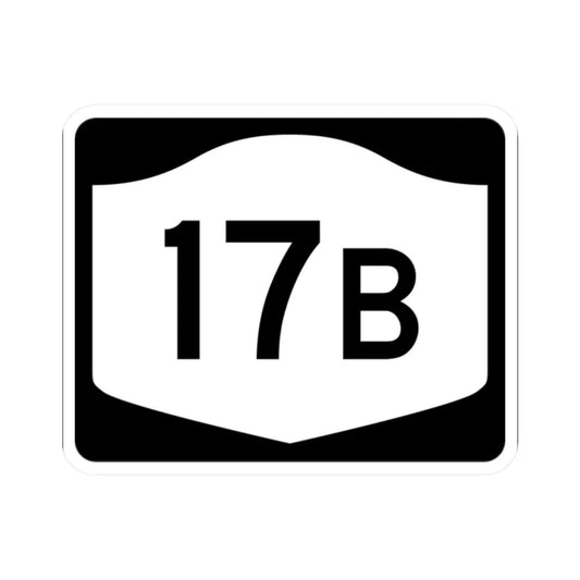 NY-17B (New York) (Road Sign) STICKER Vinyl Kiss-Cut Decal 2 Inch White - The Sticker Space