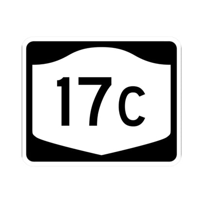 NY-17C (New York) (Road Sign) STICKER Vinyl Kiss-Cut Decal 2 Inch White - The Sticker Space
