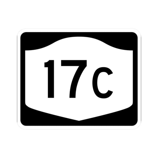 NY-17C (New York) (Road Sign) STICKER Vinyl Kiss-Cut Decal 2 Inch White - The Sticker Space
