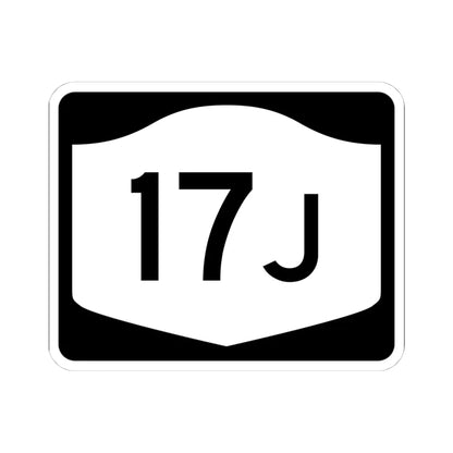 NY-17J (New York) (Road Sign) STICKER Vinyl Kiss-Cut Decal 4 Inch White - The Sticker Space