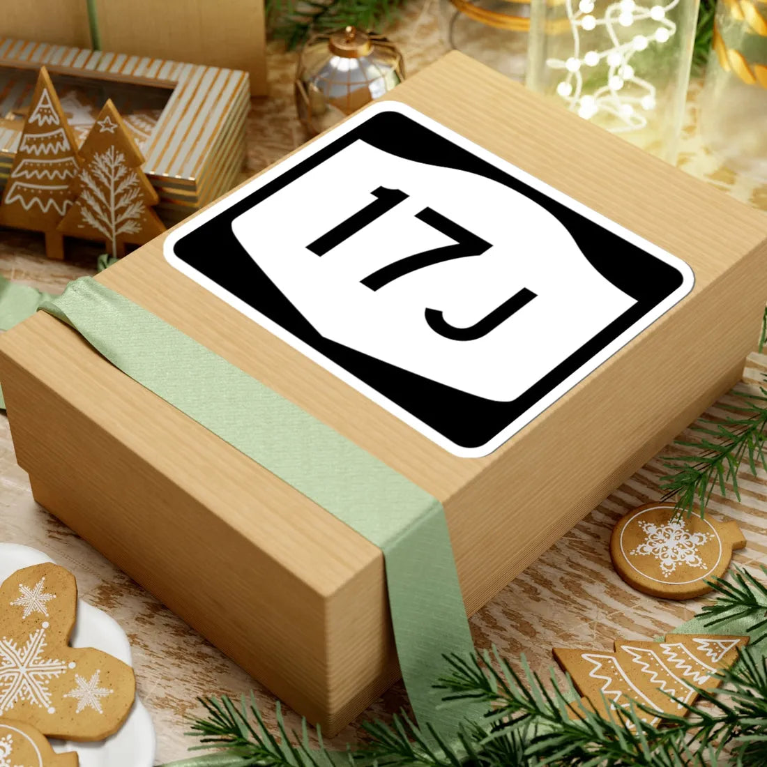 NY-17J (New York) (Road Sign) STICKER Vinyl Kiss-Cut Decal - The Sticker Space