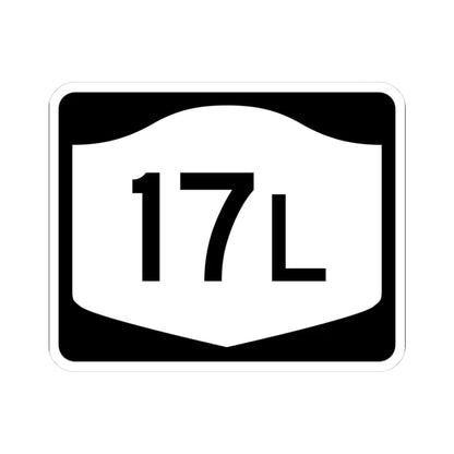 NY-17L (New York) (Road Sign) STICKER Vinyl Kiss-Cut Decal 3 Inch White - The Sticker Space
