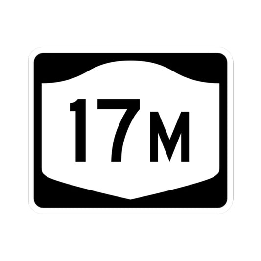 NY-17M (New York) (Road Sign) STICKER Vinyl Kiss-Cut Decal 2 Inch White - The Sticker Space