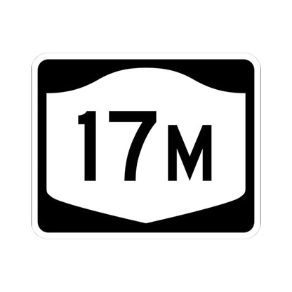 NY-17M (New York) (Road Sign) STICKER Vinyl Kiss-Cut Decal 3 Inch White - The Sticker Space