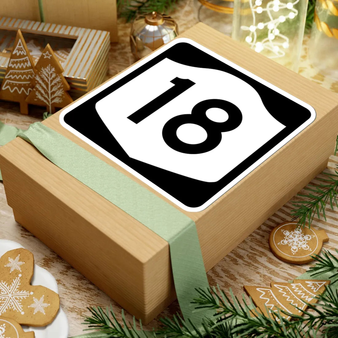 NY-18 (New York) (Road Sign) STICKER Vinyl Kiss-Cut Decal - The Sticker Space