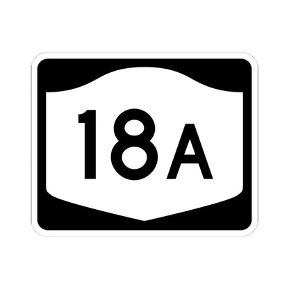 NY-18A (New York) (Road Sign) STICKER Vinyl Kiss-Cut Decal 4 Inch White - The Sticker Space
