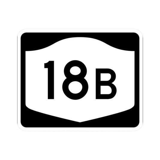 NY-18B (New York) (Road Sign) STICKER Vinyl Kiss-Cut Decal 2 Inch White - The Sticker Space