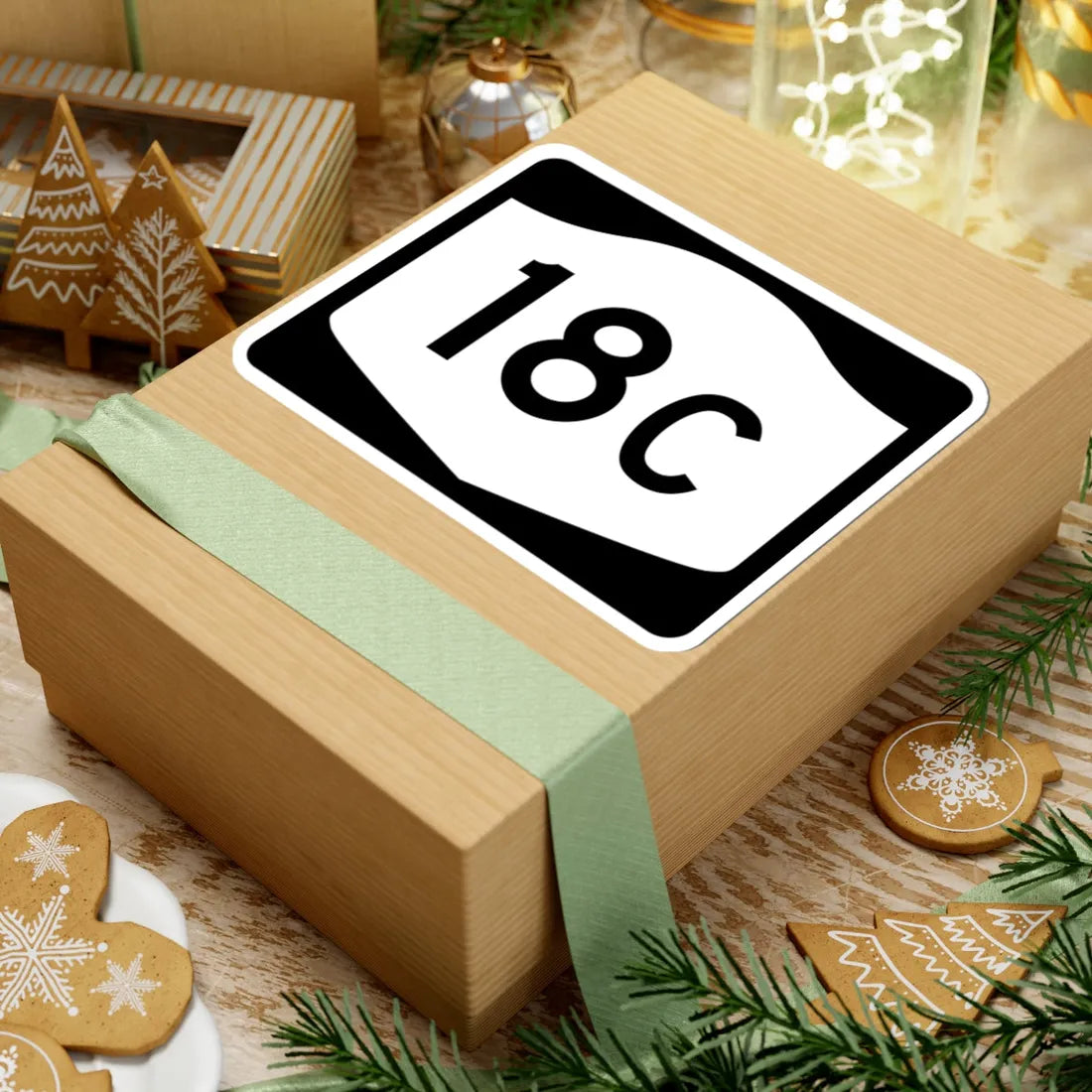 NY-18C (New York) (Road Sign) STICKER Vinyl Kiss-Cut Decal - The Sticker Space