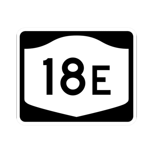 NY-18E (New York) (Road Sign) STICKER Vinyl Kiss-Cut Decal 2 Inch White - The Sticker Space