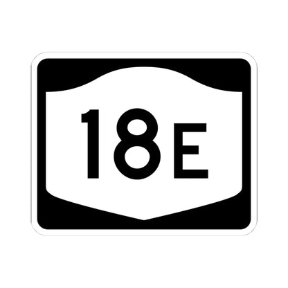 NY-18E (New York) (Road Sign) STICKER Vinyl Kiss-Cut Decal 4 Inch White - The Sticker Space