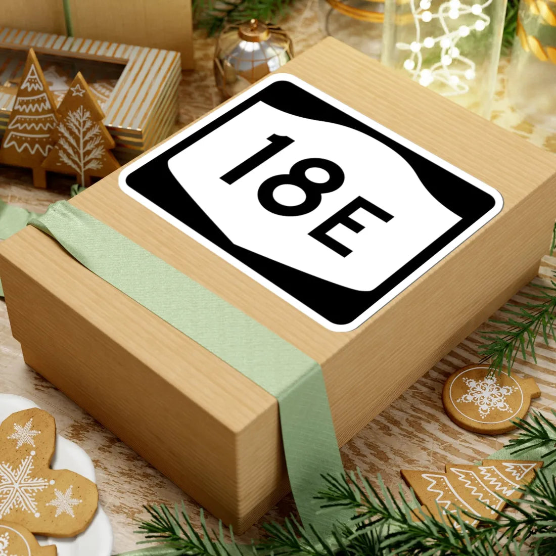 NY-18E (New York) (Road Sign) STICKER Vinyl Kiss-Cut Decal - The Sticker Space