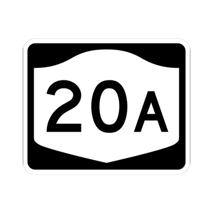 NY-20A (New York) (Road Sign) STICKER Vinyl Kiss-Cut Decal 3 Inch White - The Sticker Space