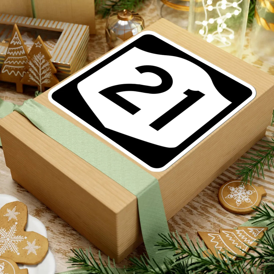 NY-21 (New York) (Road Sign) STICKER Vinyl Kiss-Cut Decal - The Sticker Space