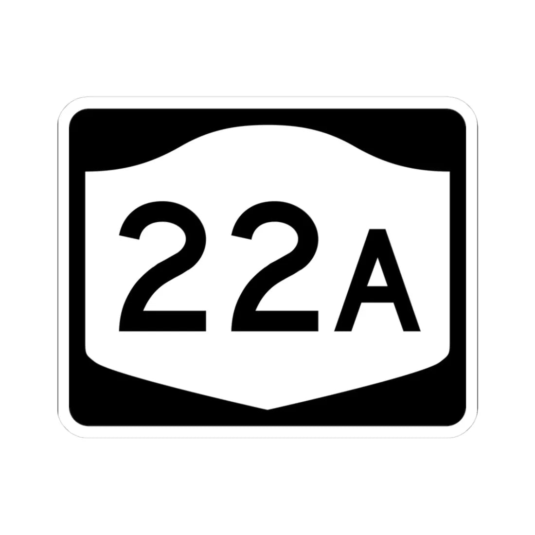 NY-22A (New York) (Road Sign) STICKER Vinyl Kiss-Cut Decal 3 Inch White - The Sticker Space