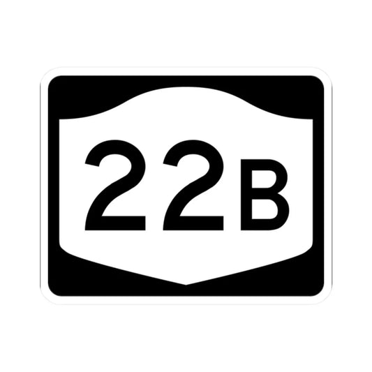NY-22B (New York) (Road Sign) STICKER Vinyl Kiss-Cut Decal 2 Inch White - The Sticker Space