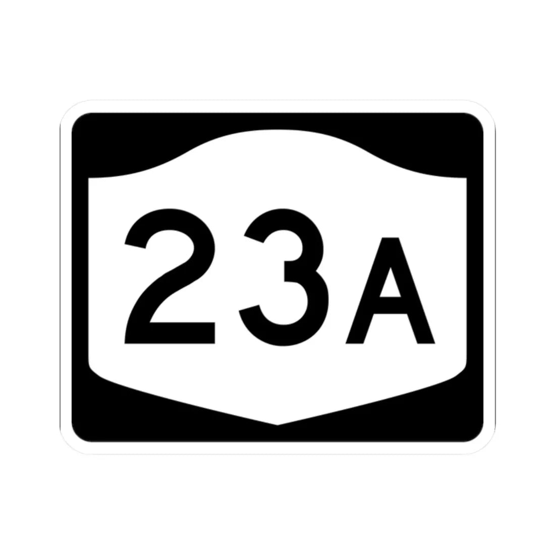 NY-23A (New York) (Road Sign) STICKER Vinyl Kiss-Cut Decal 2 Inch White - The Sticker Space