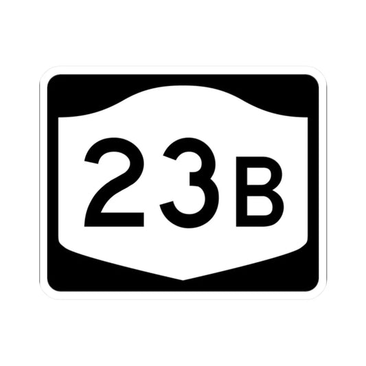 NY-23B (New York) (Road Sign) STICKER Vinyl Kiss-Cut Decal 2 Inch White - The Sticker Space