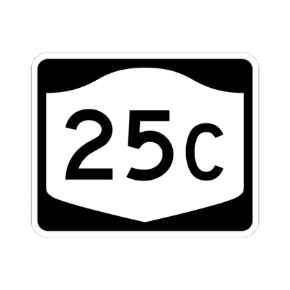 NY-25C (New York) (Road Sign) STICKER Vinyl Kiss-Cut Decal 4 Inch White - The Sticker Space
