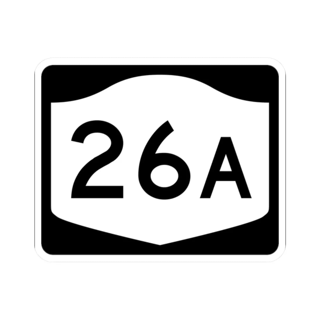 NY-26A (New York) (Road Sign) STICKER Vinyl Kiss-Cut Decal 2 Inch White - The Sticker Space