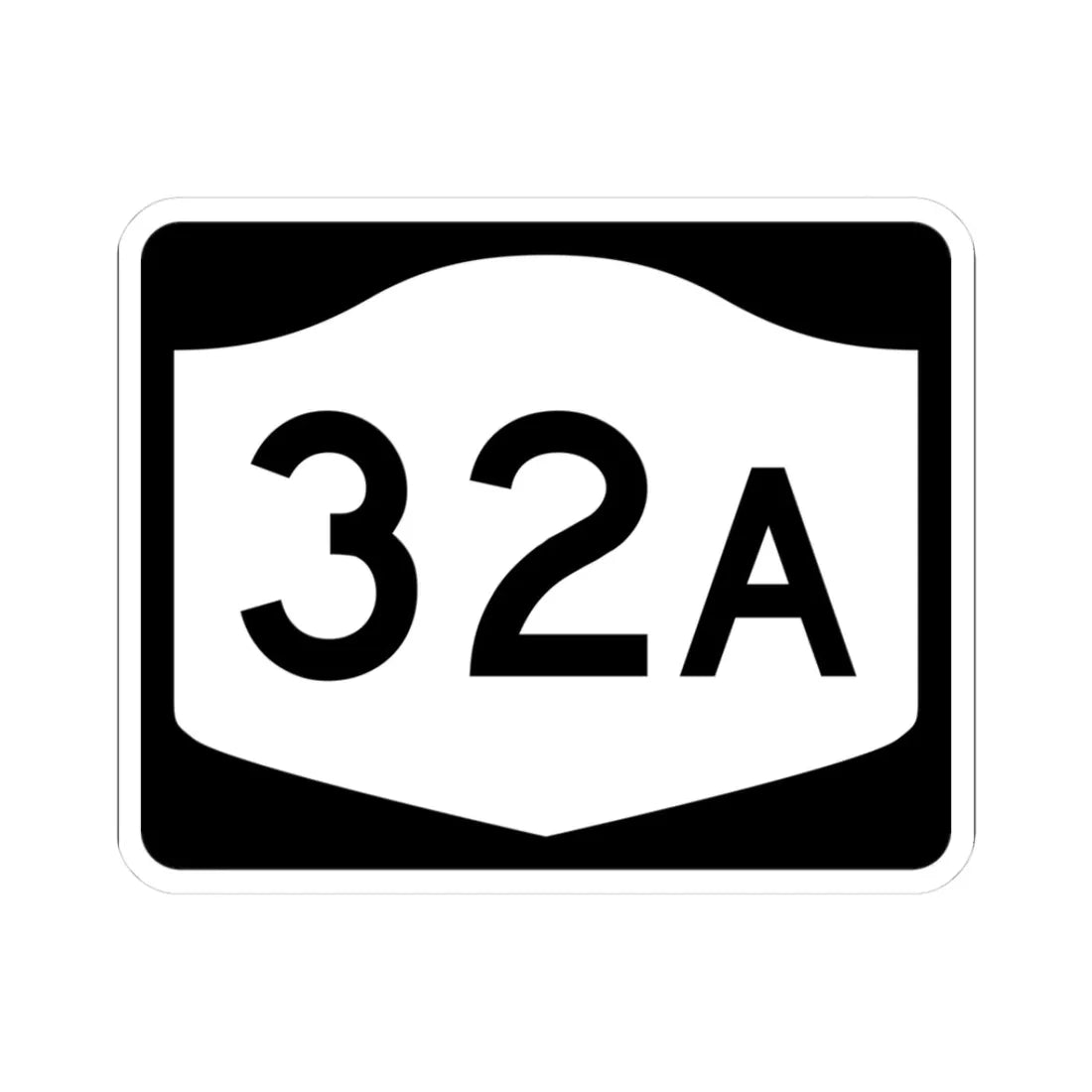 NY-32A (New York) (Road Sign) STICKER Vinyl Kiss-Cut Decal 3 Inch White - The Sticker Space