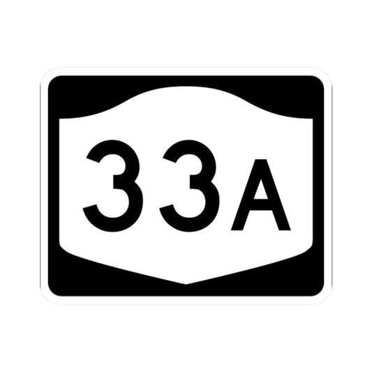 NY-33A (New York) (Road Sign) STICKER Vinyl Kiss-Cut Decal 2 Inch White - The Sticker Space