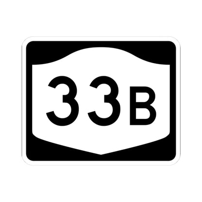 NY-33B (New York) (Road Sign) STICKER Vinyl Kiss-Cut Decal 3 Inch White - The Sticker Space