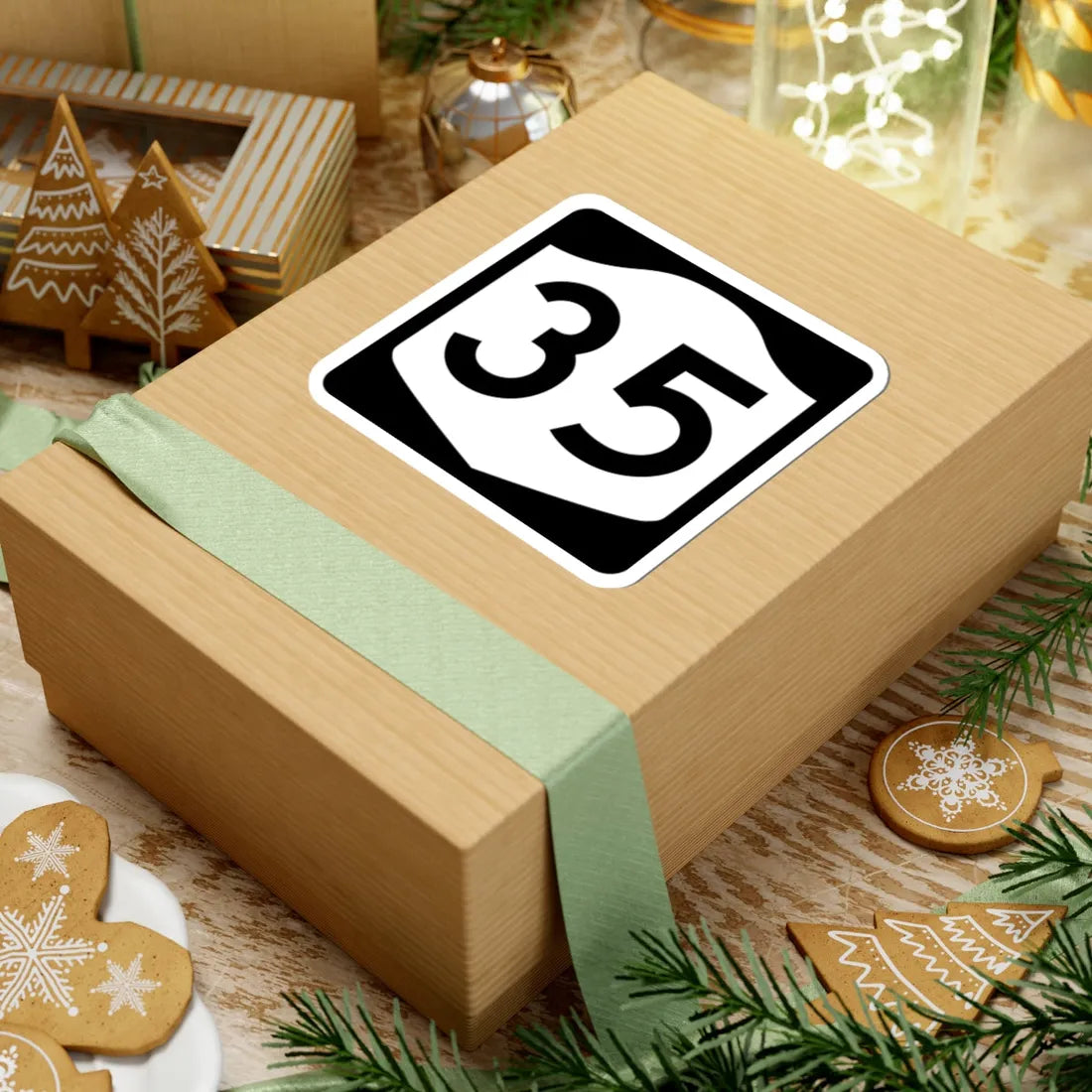 NY-35 (New York) (Road Sign) STICKER Vinyl Kiss-Cut Decal - The Sticker Space