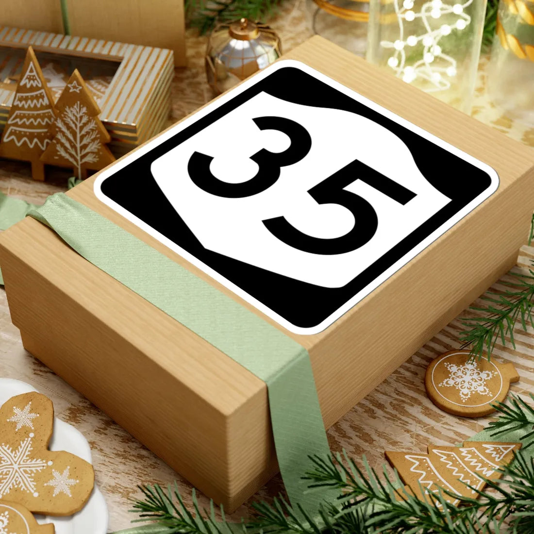 NY-35 (New York) (Road Sign) STICKER Vinyl Kiss-Cut Decal - The Sticker Space