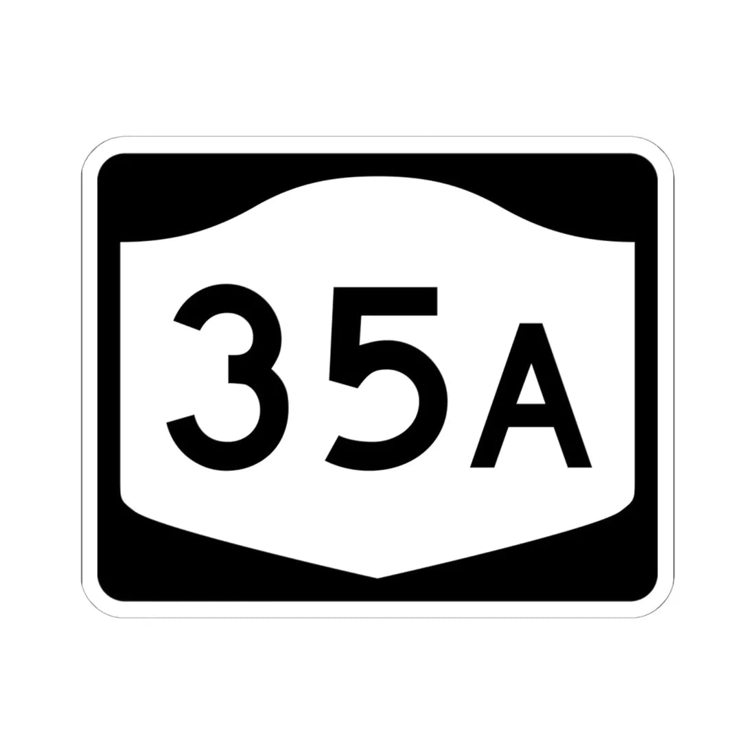 NY-35A (New York) (Road Sign) STICKER Vinyl Kiss-Cut Decal 6 Inch White - The Sticker Space