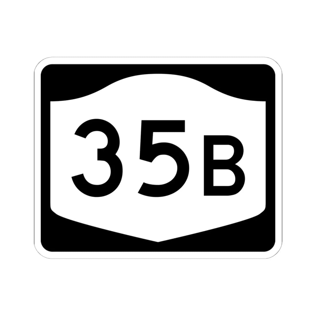 NY-35B (New York) (Road Sign) STICKER Vinyl Kiss-Cut Decal 6 Inch White - The Sticker Space