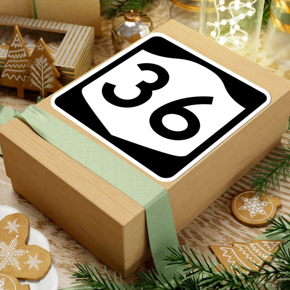 NY-36 (New York) (Road Sign) STICKER Vinyl Kiss-Cut Decal - The Sticker Space