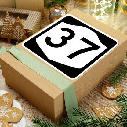 NY-37 (New York) (Road Sign) STICKER Vinyl Kiss-Cut Decal - The Sticker Space