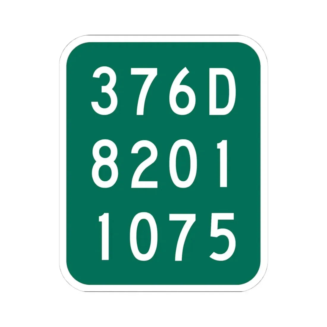 NY-376D (New York) (Road Sign) STICKER Vinyl Kiss-Cut Decal 4 Inch White - The Sticker Space