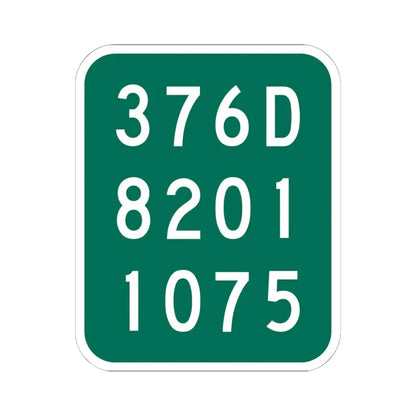 NY-376D (New York) (Road Sign) STICKER Vinyl Kiss-Cut Decal 6 Inch White - The Sticker Space